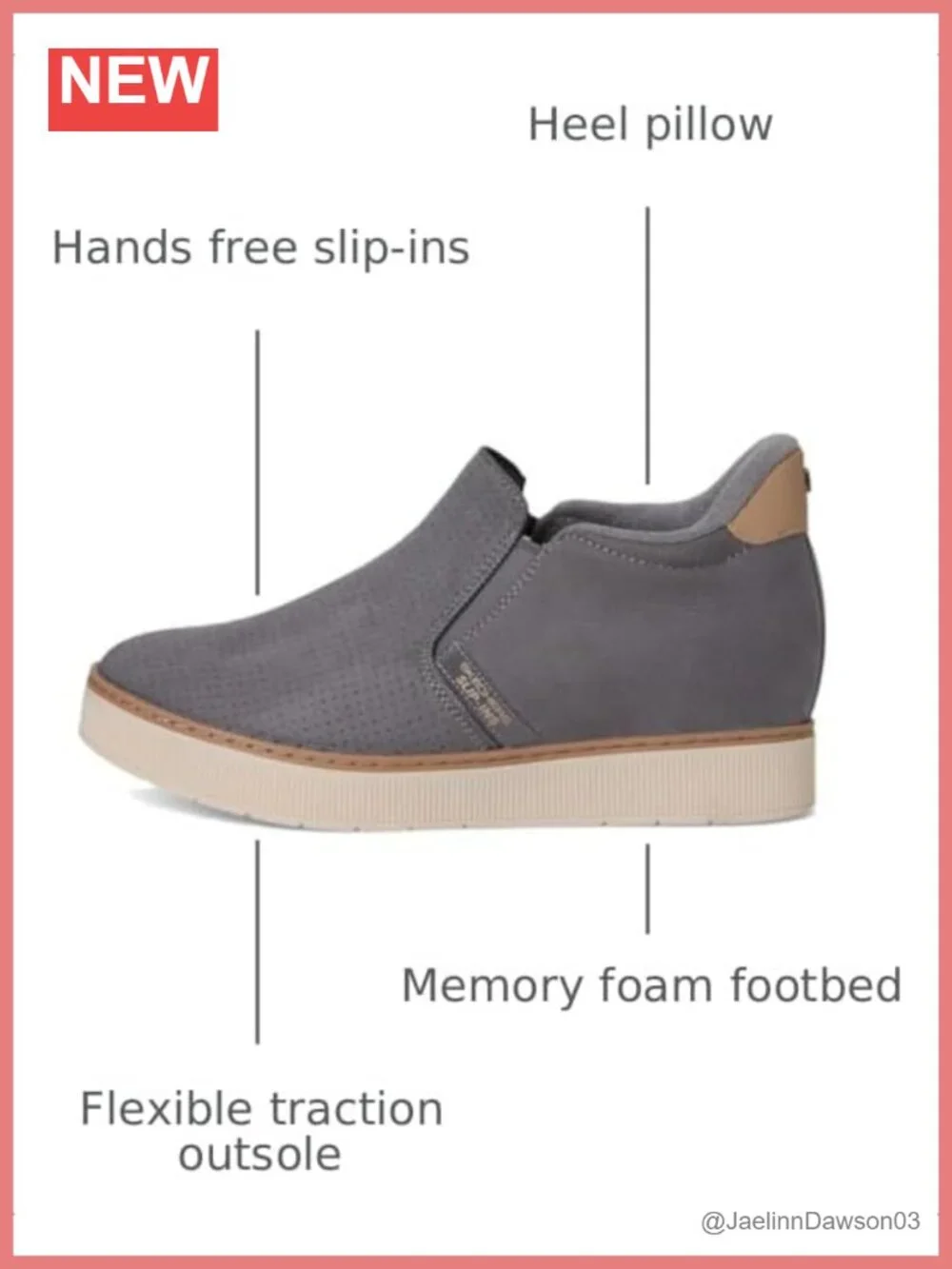 Women's Hands Free Slip-on Loafers, Memory Foam Vegan Faux Suede